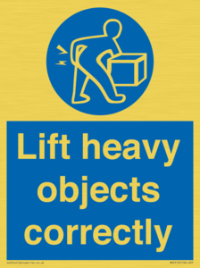 Lift heavy objects correctly